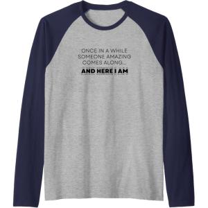 image:imageAnd Here I Am Bestfriend Gifts Sisterhood Gift Raglan Baseball TeeNavy BlueAthletic Heather