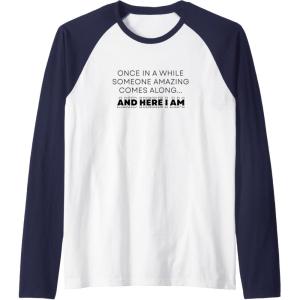 image:imageAnd Here I Am Bestfriend Gifts Sisterhood Gift Raglan Baseball TeeNavy BlueWhite