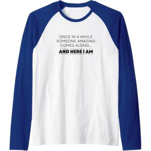 image:imageAnd Here I Am Bestfriend Gifts Sisterhood Gift Raglan Baseball TeeRoyal BlueWhite