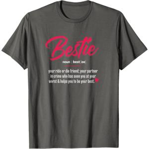 image:imageBestie Bestfriend Gifts Sisterhood Gift Friendship Gift TShirtAsphalt Grey