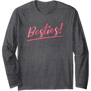 image:imageBesties Bestfriend Gifts Sisterhood Gift Friendship Gift Long Sleeve TShirtDark Heather Grey