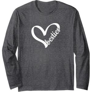 image:imageBesties Bestfriend Gifts Sisterhood Gifts Friendship Gift Long Sleeve TShirtDark Heather Grey