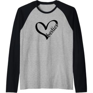 image:imageBesties Bestfriend Gifts Sisterhood Gifts Friendship Gift Raglan Baseball TeeBlackAthletic Heather
