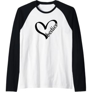 image:imageBesties Bestfriend Gifts Sisterhood Gifts Friendship Gift Raglan Baseball TeeBlackWhite