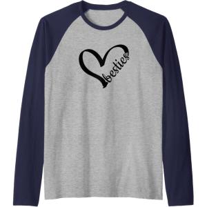 image:imageBesties Bestfriend Gifts Sisterhood Gifts Friendship Gift Raglan Baseball TeeNavy BlueAthletic Heather