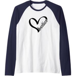 image:imageBesties Bestfriend Gifts Sisterhood Gifts Friendship Gift Raglan Baseball TeeNavy BlueWhite