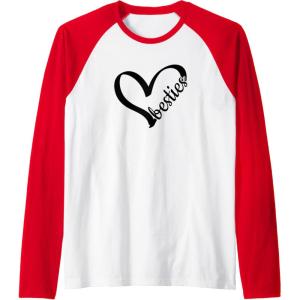 image:imageBesties Bestfriend Gifts Sisterhood Gifts Friendship Gift Raglan Baseball TeeRedWhite
