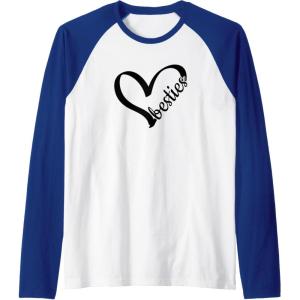 image:imageBesties Bestfriend Gifts Sisterhood Gifts Friendship Gift Raglan Baseball TeeRoyal BlueWhite