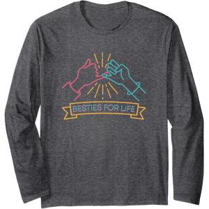 image:imageBesties For Life Bestfriend Gifts Sisterhood Gifts Long Sleeve TShirtDark Heather Grey
