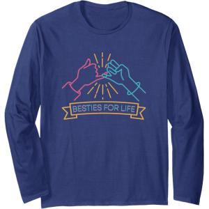 image:imageBesties For Life Bestfriend Gifts Sisterhood Gifts Long Sleeve TShirtNavy Blue