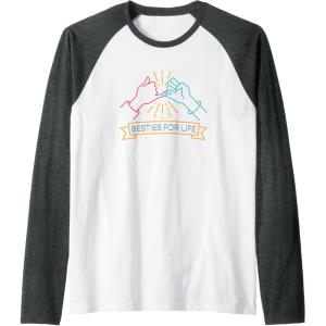 image:imageBesties For Life Bestfriend Gifts Sisterhood Gifts Raglan Baseball TeeDark Heather GreyWhite