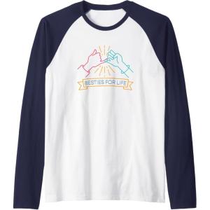 image:imageBesties For Life Bestfriend Gifts Sisterhood Gifts Raglan Baseball TeeNavy BlueWhite
