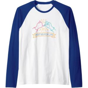 image:imageBesties For Life Bestfriend Gifts Sisterhood Gifts Raglan Baseball TeeRoyal BlueWhite