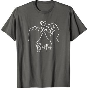 image:imageBesties Pinky Swear Bestfriend Gifts Sisterhood Gift TShirtAsphalt Grey