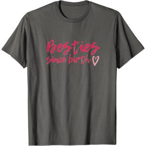 image:imageBesties Since Birth Gifts Bestfriend Gifts Sisterhood Gift TShirtAsphalt Grey