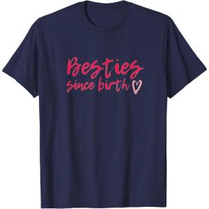 image:imageBesties Since Birth Gifts Bestfriend Gifts Sisterhood Gift TShirtNavy Blue