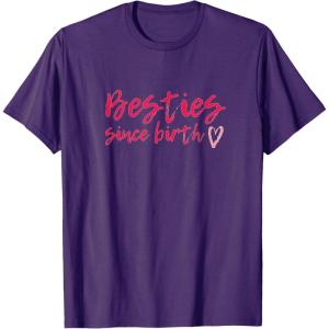 image:imageBesties Since Birth Gifts Bestfriend Gifts Sisterhood Gift TShirtPurple