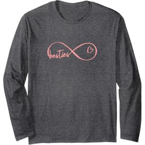 image:imageInfinity Besties Gifts Bestfriend Gifts Sisterhood Gift Long Sleeve TShirtDark Heather Grey