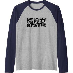 image:imageSomebodys Pretty Bestie Bestfriend Gifts Sisterhood Gift Raglan Baseball TeeNavy BlueAthletic Heather