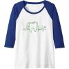 image:imageDental Heart  Dental Specialist Dental Gifts Raglan Baseball TeeRoyal BlueWhite