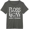 image:imageFloss Boss Dentist Dental Hygienist amp Assistant Gift TShirtAsphalt Grey