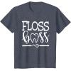 image:imageFloss Boss Dentist Dental Hygienist amp Assistant Gift TShirtHeather Blue