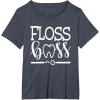 image:imageFloss Boss Dentist Dental Hygienist amp Assistant Gift TShirtHeather Blue