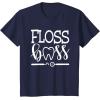 image:imageFloss Boss Dentist Dental Hygienist amp Assistant Gift TShirtNavy Blue