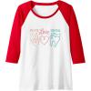 image:imagePeace Love amp Dental  Dental Specialist Dental Gifts Raglan Baseball TeeRedWhite