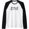 image:imageLove  Dental Specialist Dental Gifts Raglan Baseball TeeBlackWhite