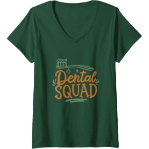 image:imageDental Squad  Dental Specialist Dental Gifts VNeck TShirtDark Green