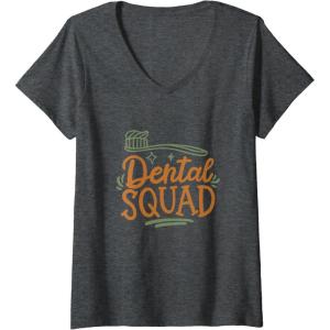 image:imageDental Squad  Dental Specialist Dental Gifts VNeck TShirtDark Heather Grey