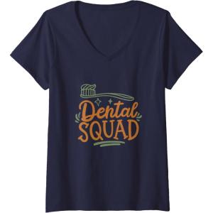 image:imageDental Squad  Dental Specialist Dental Gifts VNeck TShirtNavy Blue