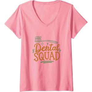 image:imageDental Squad  Dental Specialist Dental Gifts VNeck TShirtPink