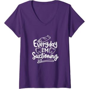image:imageEveryday Im Suctioning  Dental Specialist Dental Gifts VNeck TShirtPurple