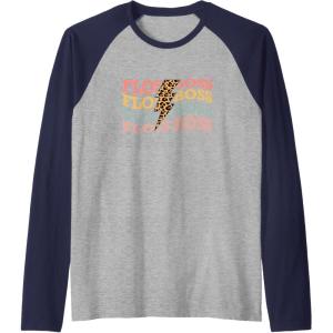 image:imageFloss Boss  Dental Specialist Dental Gifts Raglan Baseball TeeNavy BlueAthletic Heather