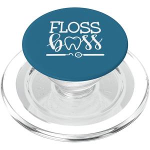 image:imageFloss Boss Dentist Dental Hygienist amp Assistant Gift PopSockets Adhesive PopGripMagnetic PopGrip