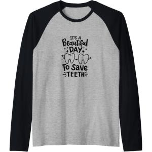 image:imageIts A Beautiful Day to Save Teeth  Dental Specialist Gifts Raglan Baseball TeeBlackAthletic Heather