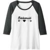 image:imageBridesmaid Bridesmaid Gifts Brides Gift Raglan Baseball TeeDark Heather GreyWhite