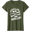 image:imageChillin and Grillin Shirt TShirtOlive Green