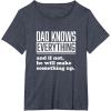 image:imageDad Knows Everything or Makes Something Up  Funny Dad Gift TShirtHeather Blue