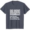 image:imageDad Knows Everything or Makes Something Up  Funny Dad Gift TShirtHeather Blue