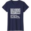 image:imageDad Knows Everything or Makes Something Up  Funny Dad Gift TShirtNavy Blue