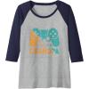 image:imageLeveled Up To Grandpa  Grandpa Gift Raglan Baseball TeeNavy BlueAthletic Heather