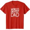 image:imageWorlds Okayest Dad Great gift for Men Dads and Brothers TShirtRed