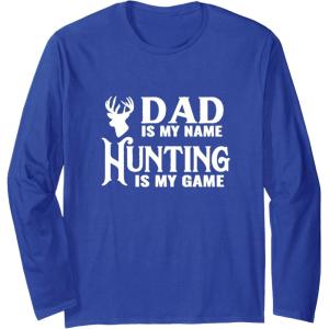 image:imageDad is my Name Hunting is My Game  Men Dad Uncle Gift Long Sleeve TShirtRoyal Blue