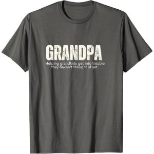 image:imageGrandpa Helping Grandkds Get Into Trouble  Grandpa Gift TShirtAsphalt Grey