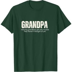 image:imageGrandpa Helping Grandkds Get Into Trouble  Grandpa Gift TShirtDark Green