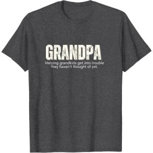 image:imageGrandpa Helping Grandkds Get Into Trouble  Grandpa Gift TShirtDark Heather Grey