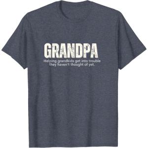 image:imageGrandpa Helping Grandkds Get Into Trouble  Grandpa Gift TShirtHeather Blue